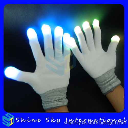 Hot Sell Popular White Finger Light Glove